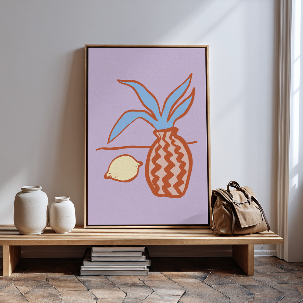 Canvas print - Lilac Lemon in guest room
