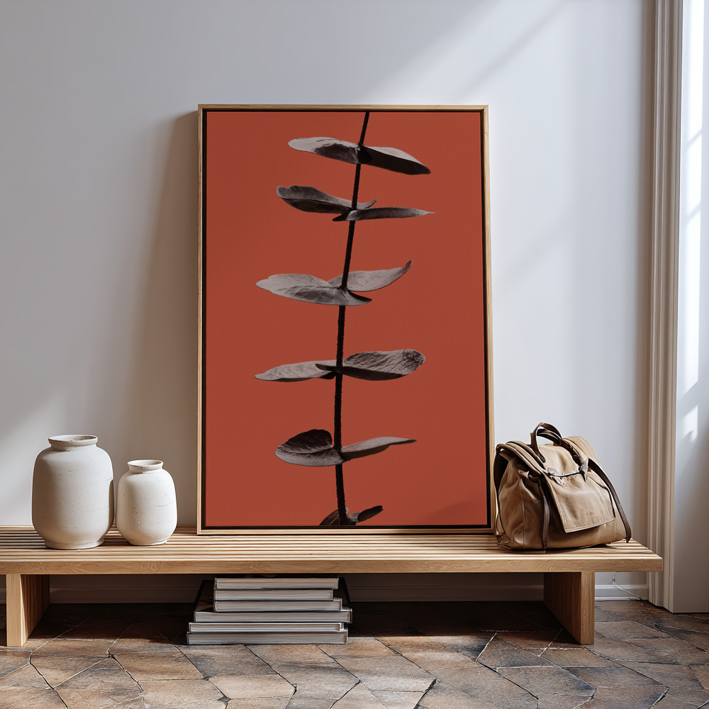 Canvas print - Eucalyptus Rust 03 in guest room
