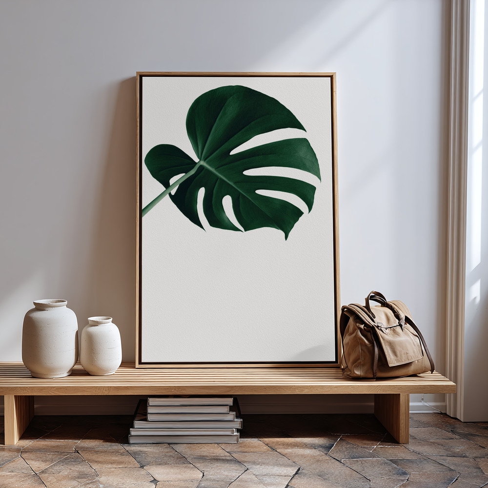 Canvas print - Monstera Natural 19 in guest room