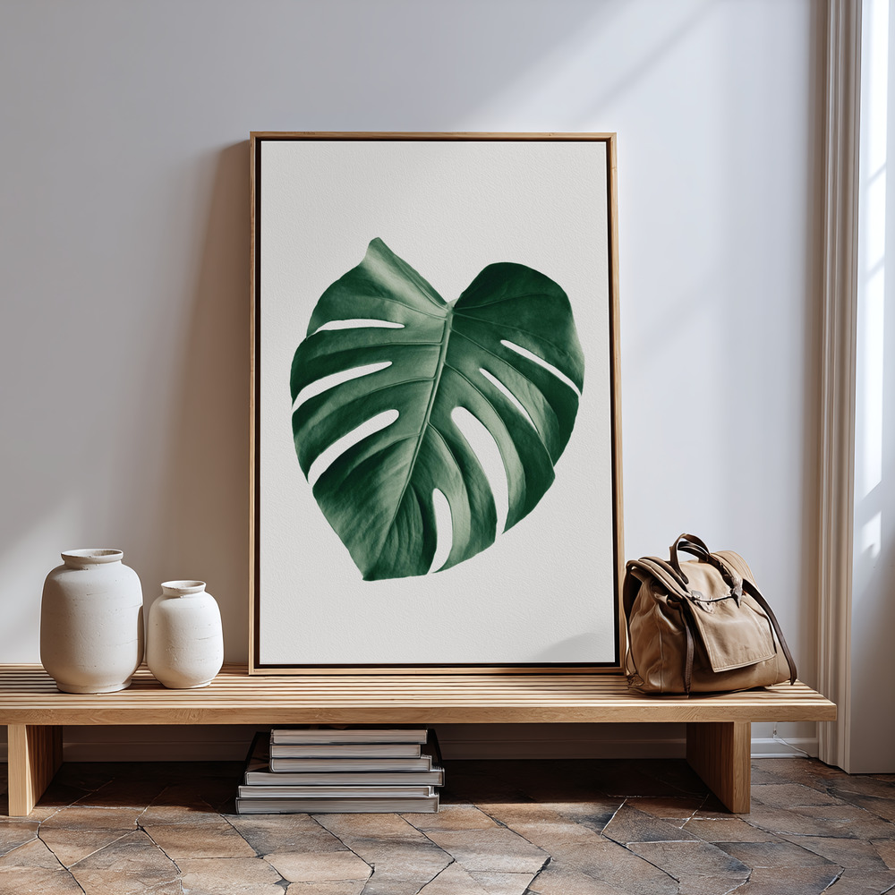 Canvas print - Monstera Natural 23 in guest room