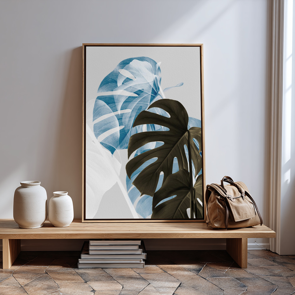Obraz na płótnie - Monstera Creative 02 przy wejściu