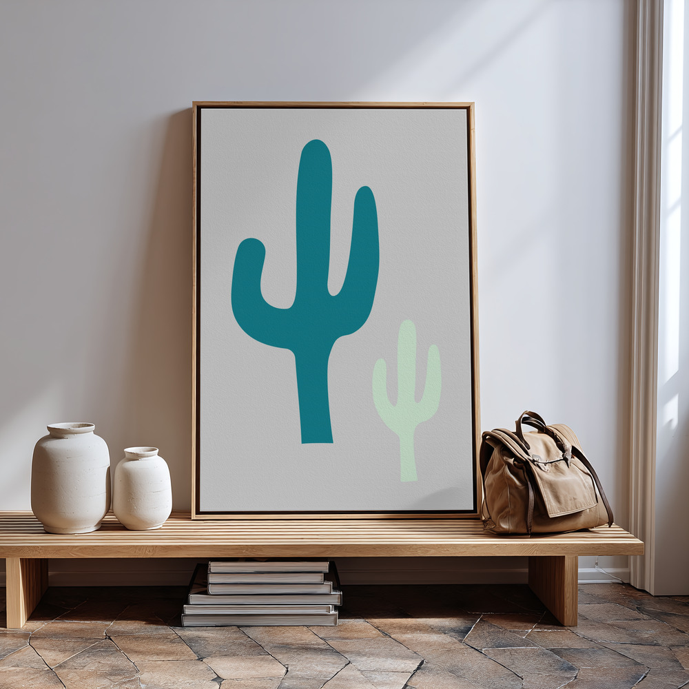 Canvas schilderi - Cactus Grey bij de ingang