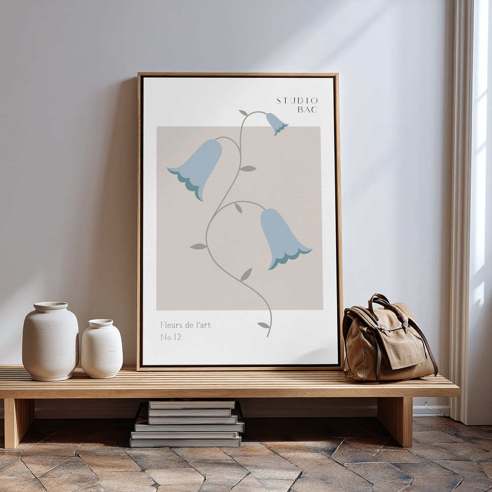 Canvas print - Bluebells Studio Bac in guest room