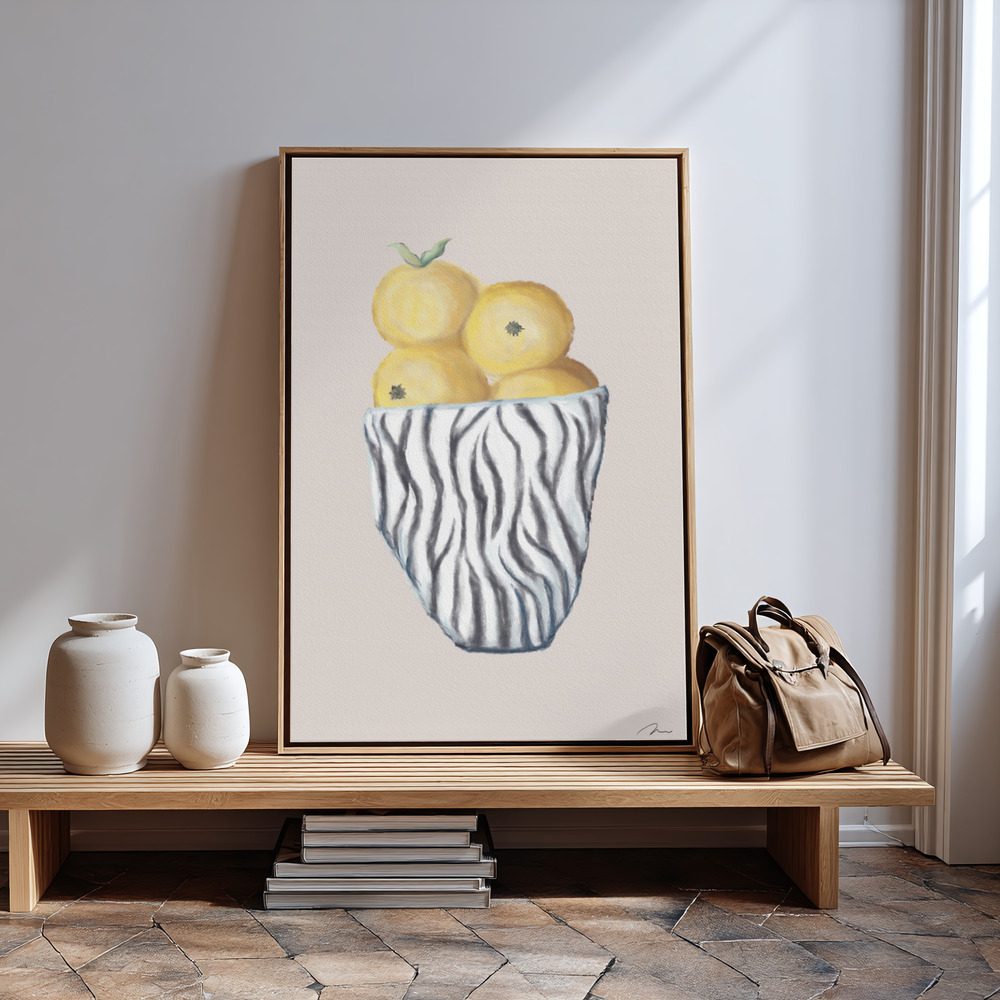 Canvas print - Zebra Bowl in guest room
