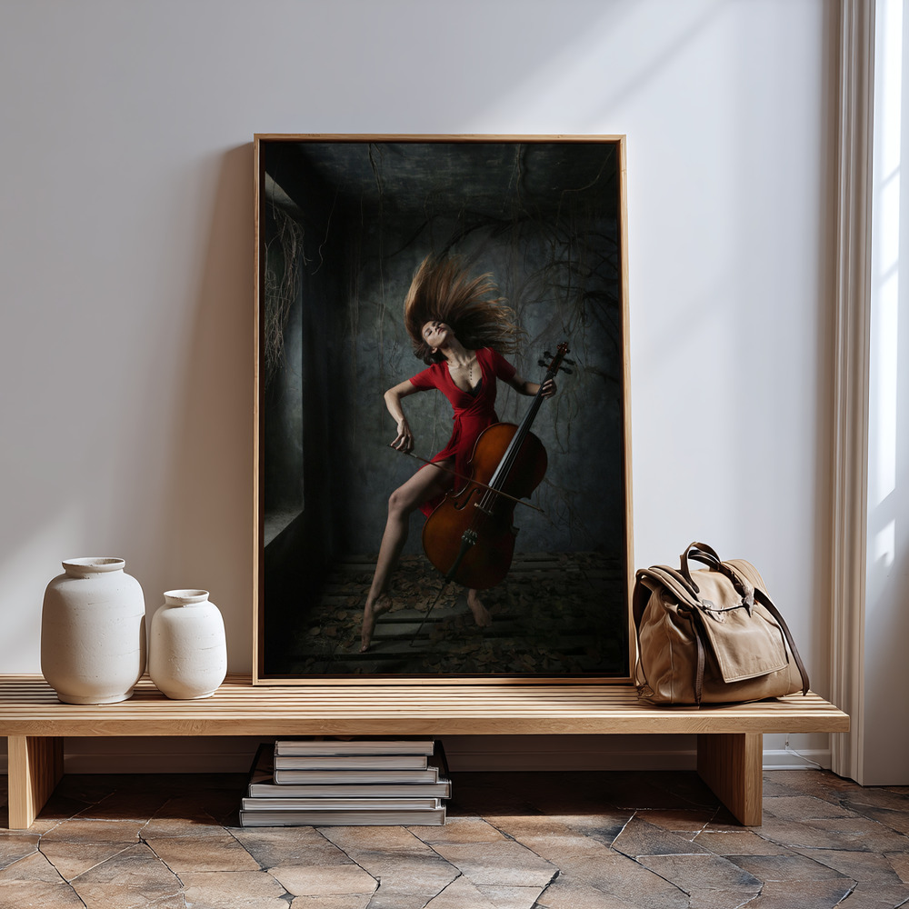Canvas print - The Rhythm of Sadness in guest room