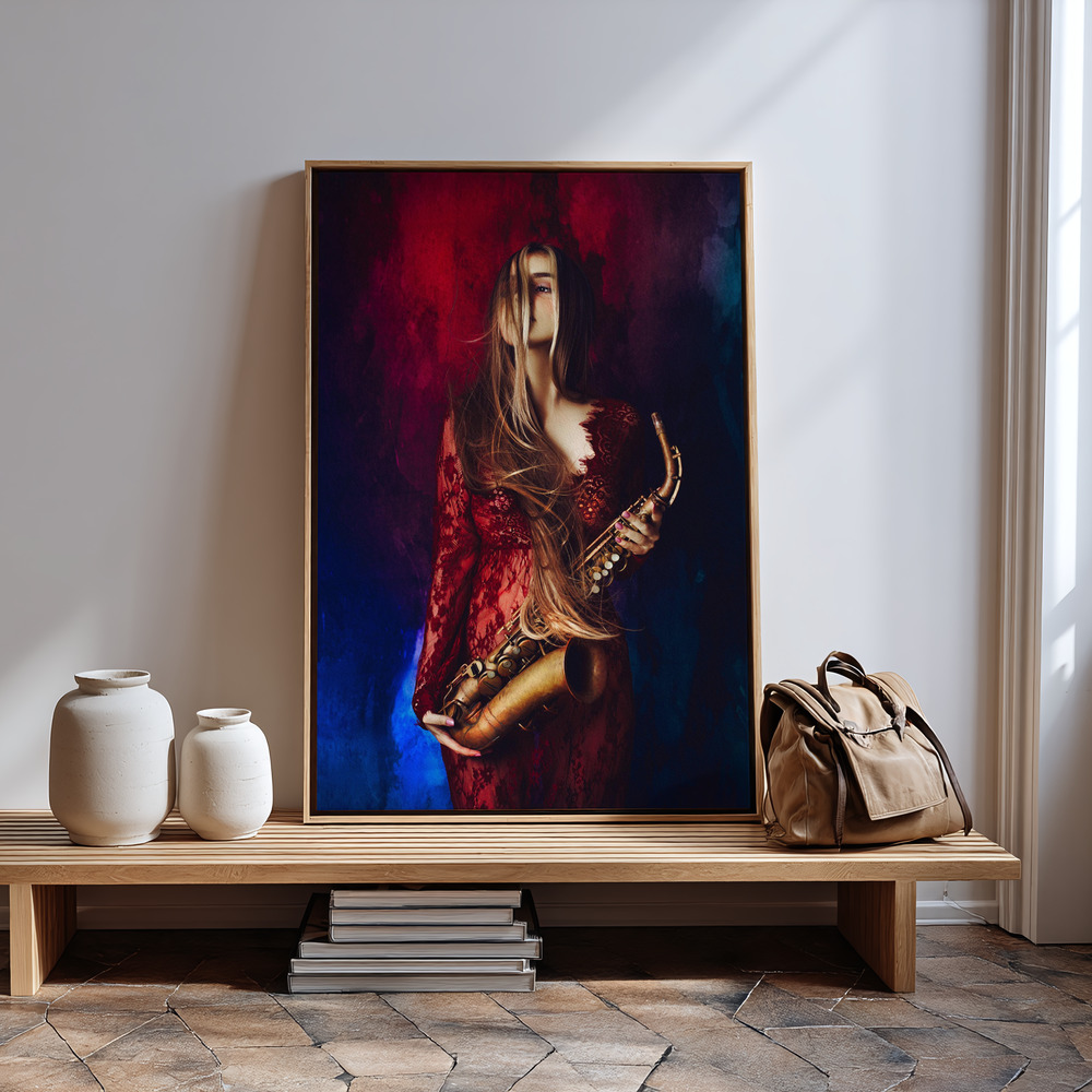 Canvas print - The music of colors in guest room