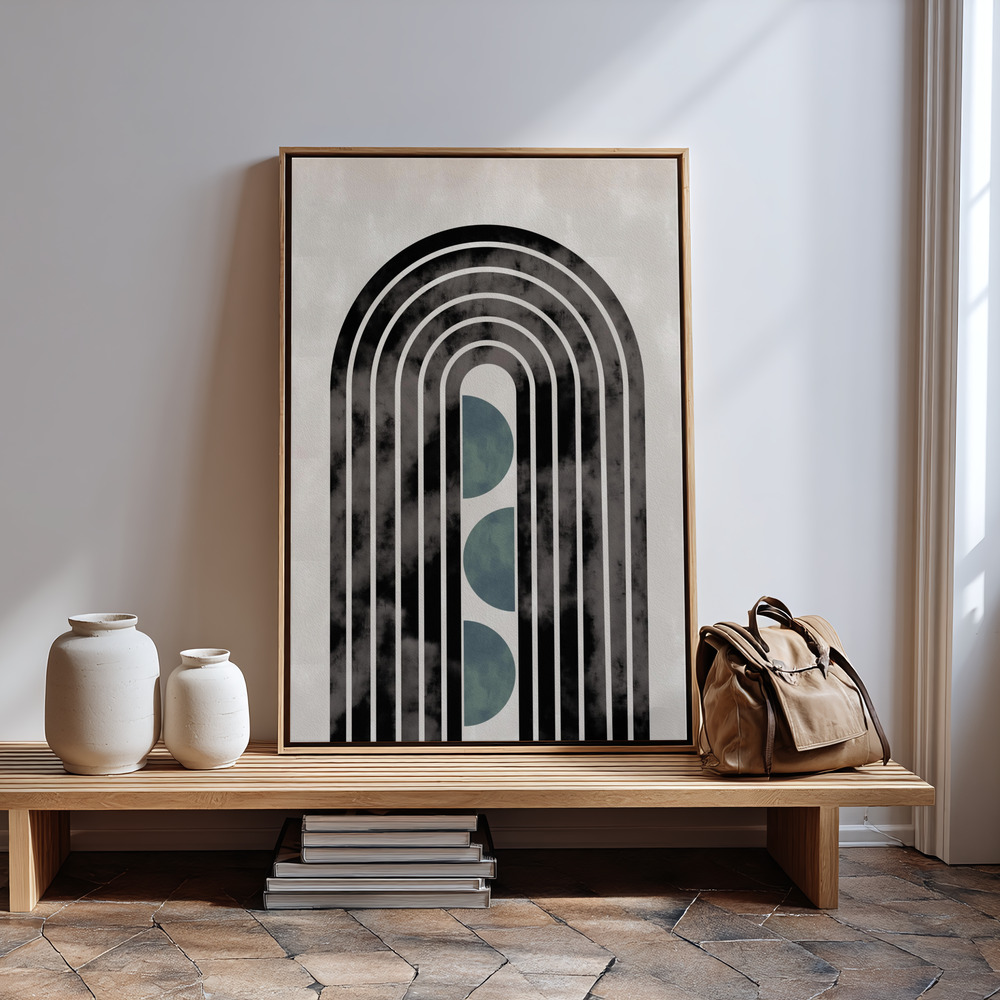 Canvas print - Arch Capsule Green in guest room