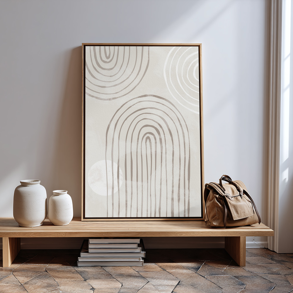 Canvas print - Arch by hand in guest room