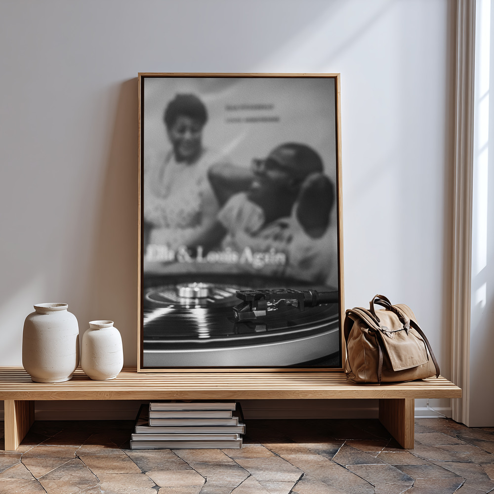 Canvas print - Vinyl_003 in guest room