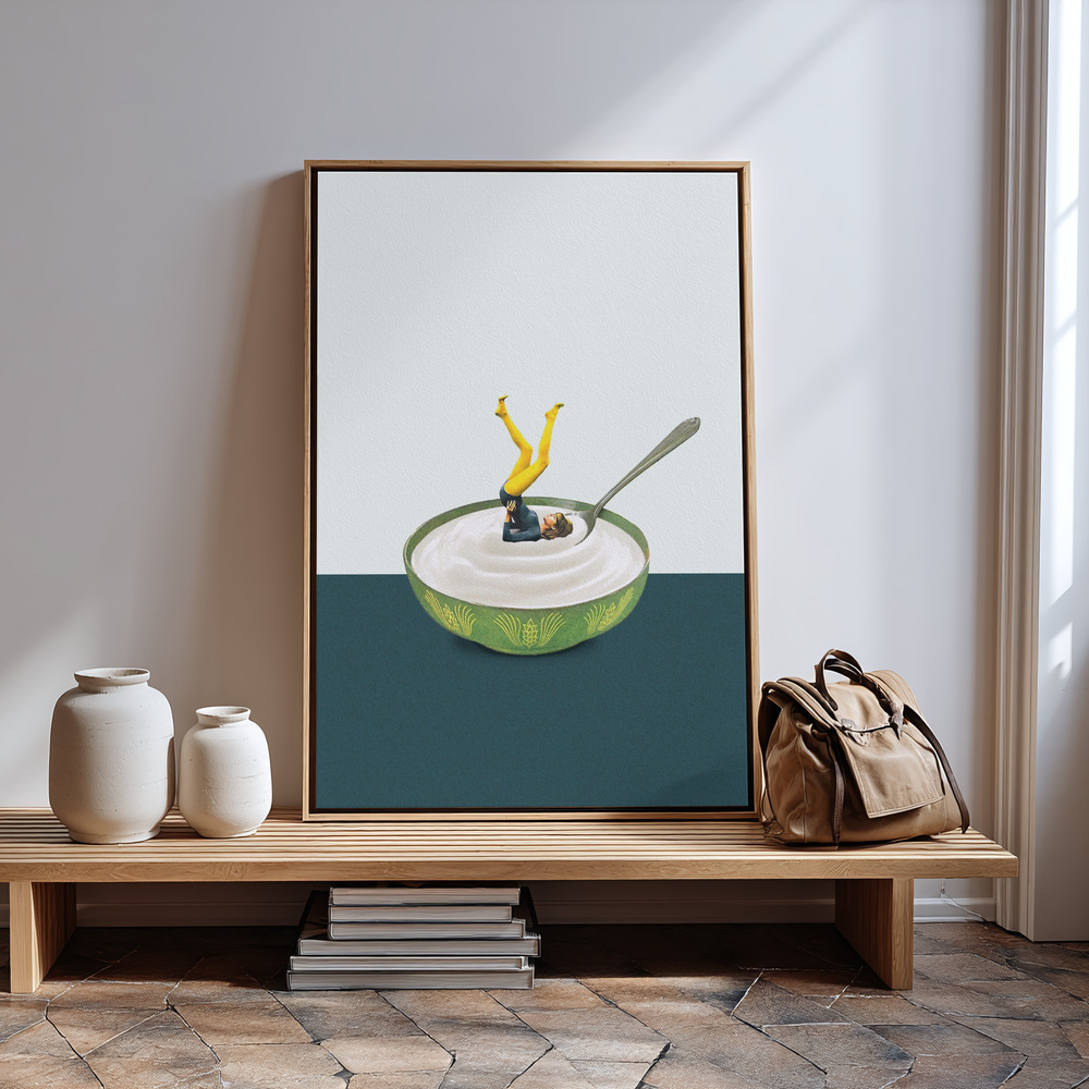 Canvas print - Yoga in my yogurt in guest room