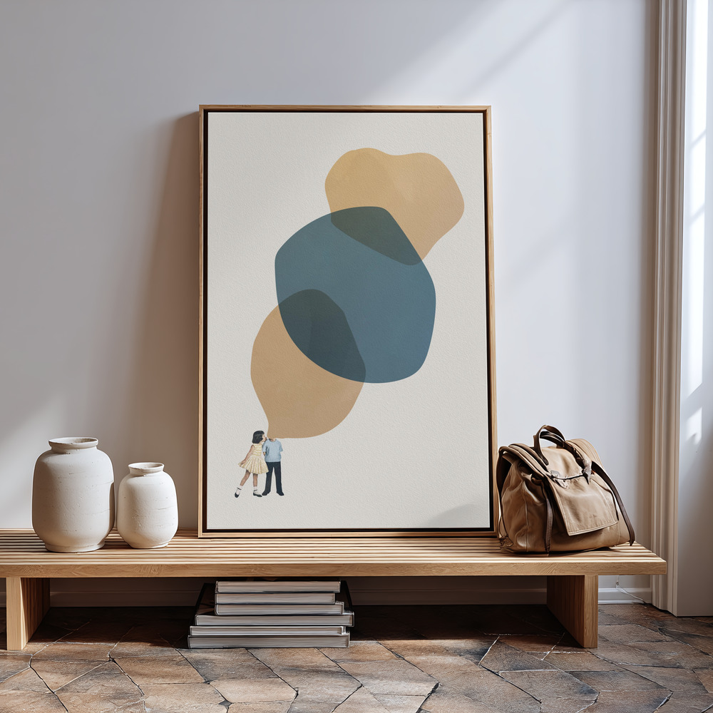 Canvas schilderi - A thousand stories to tell you bij de ingang