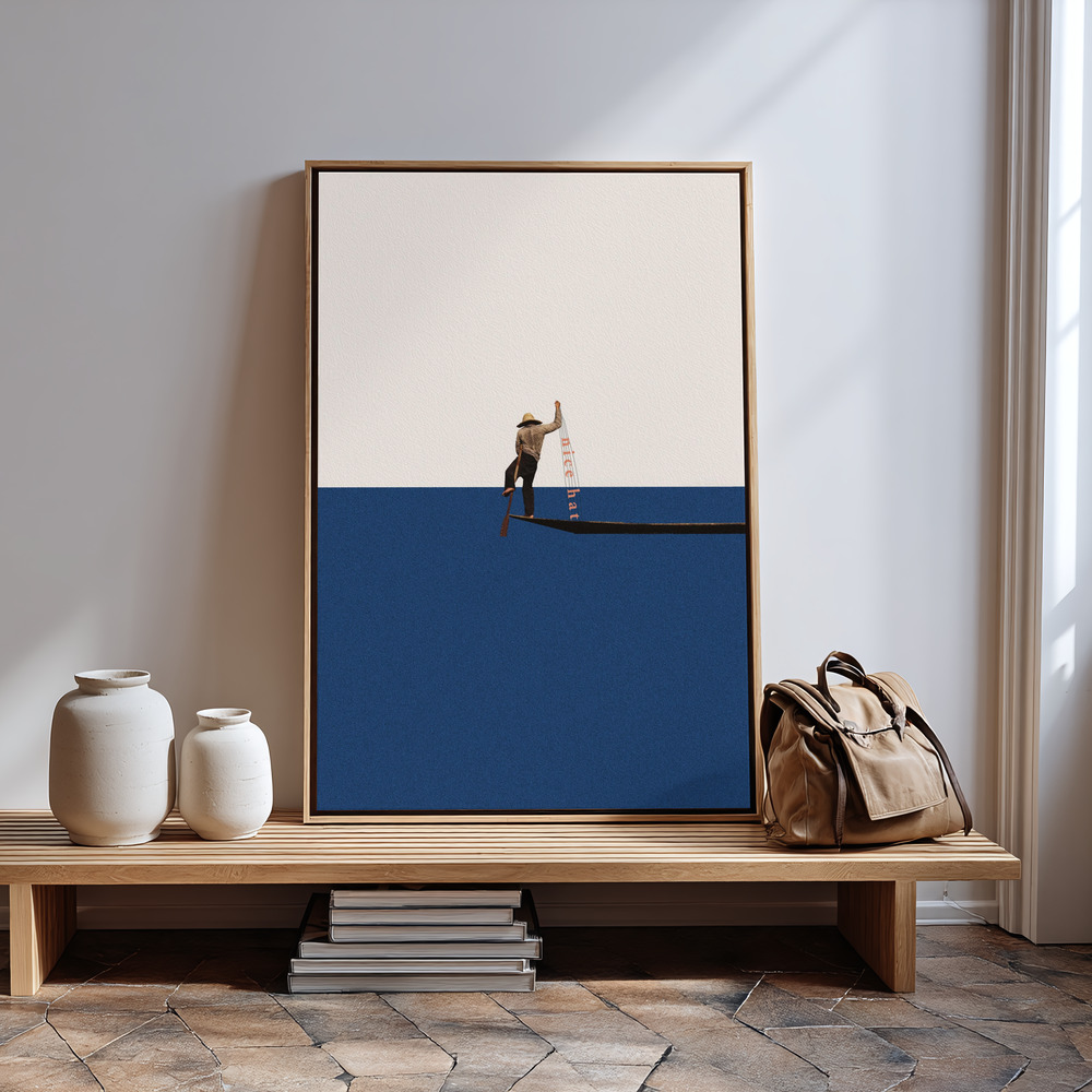 Canvas schilderi - Fishing for compliments bij de ingang