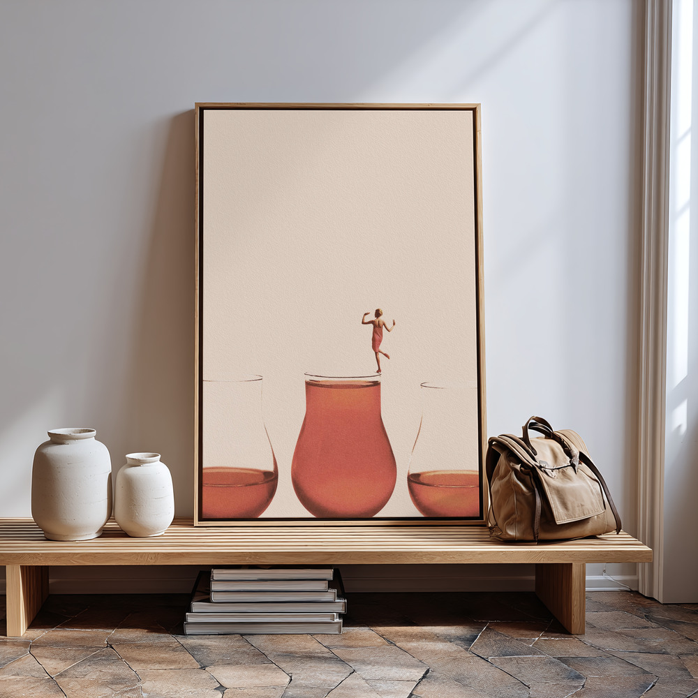 Canvas schilderi - I prefer the full one bij de ingang