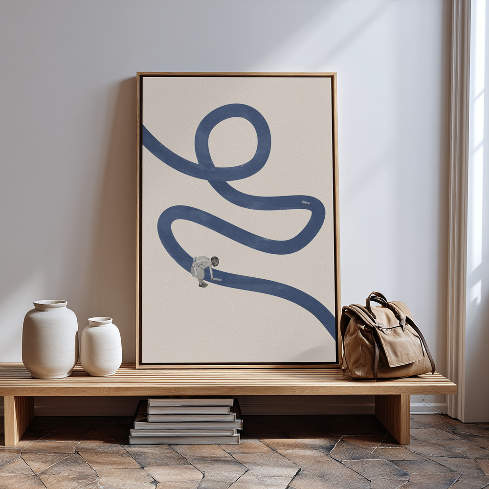 Canvas print - River cleanse in guest room