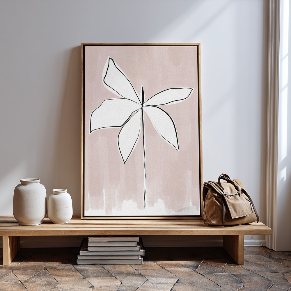 Canvas print - Bordered Flower in guest room