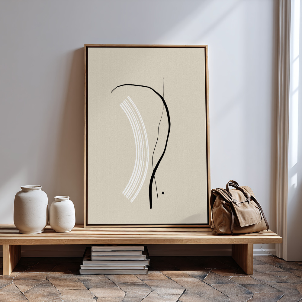 Canvas print - Composition of Lines - The First in guest room