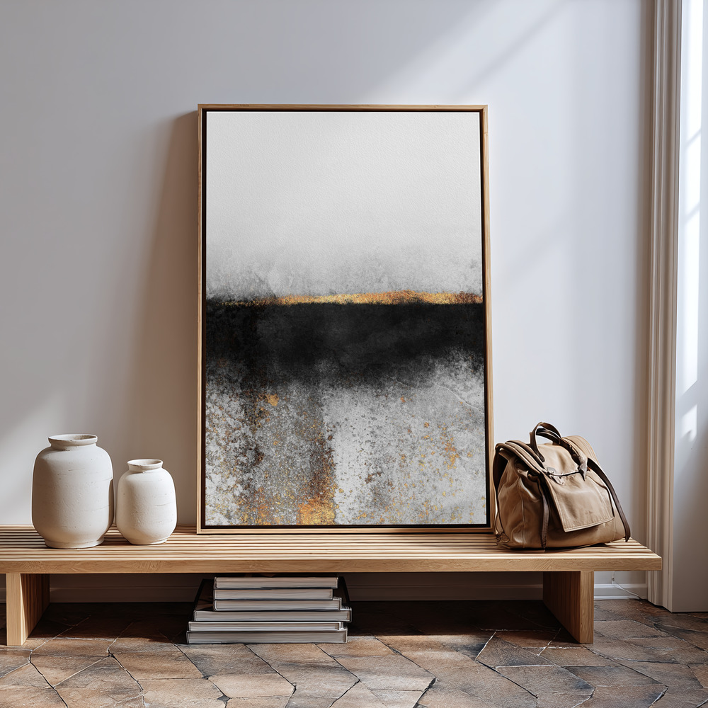 Obraz na płótnie - Soot And Gold in guest room