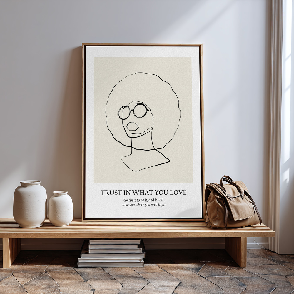 Canvas print - Line art in guest room