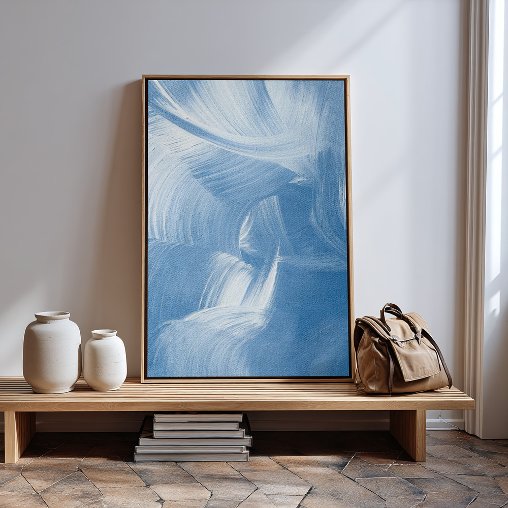 Canvas schilderi - Acrylic Waves No 1 bij de ingang