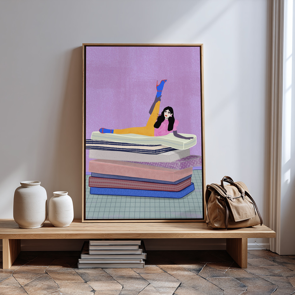 Canvas print - Raise your leg up to your head in guest room