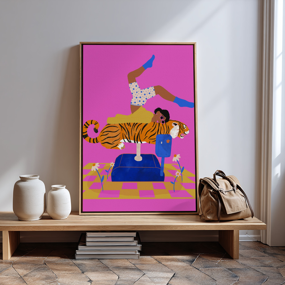 Canvas print - Put a tiger in your heart in guest room