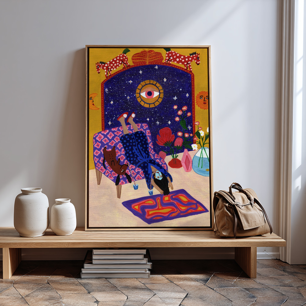 Canvas print - Day off from office in guest room