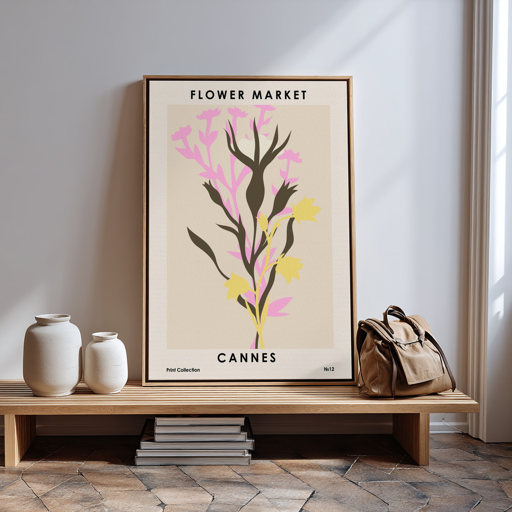 Canvas print - Flower Market Cannes in guest room