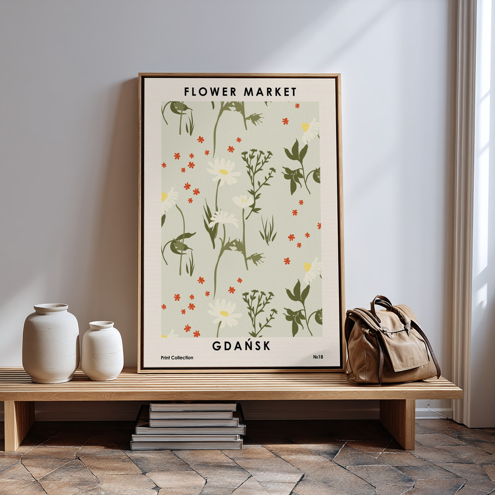 Canvas print - Flower Market GdaA in guest room