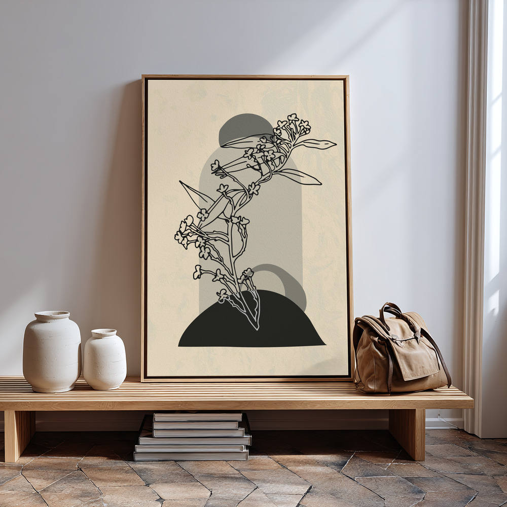 Canvas schilderi - Abstract Flower 5 bij de ingang