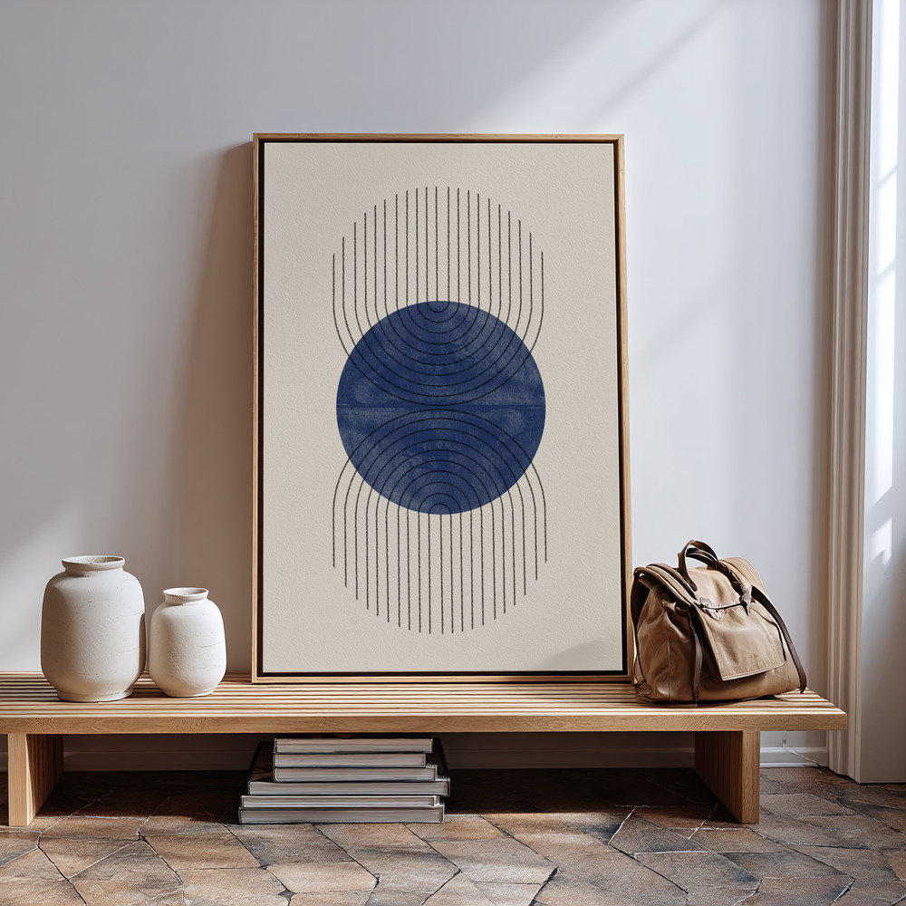 Canvas schilderi - Perfect Point Blue bij de ingang