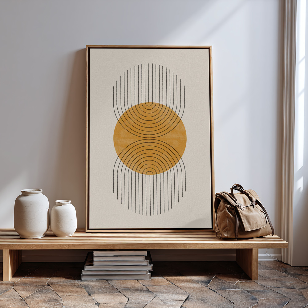 Canvas print - Perfect Point Yellow in guest room