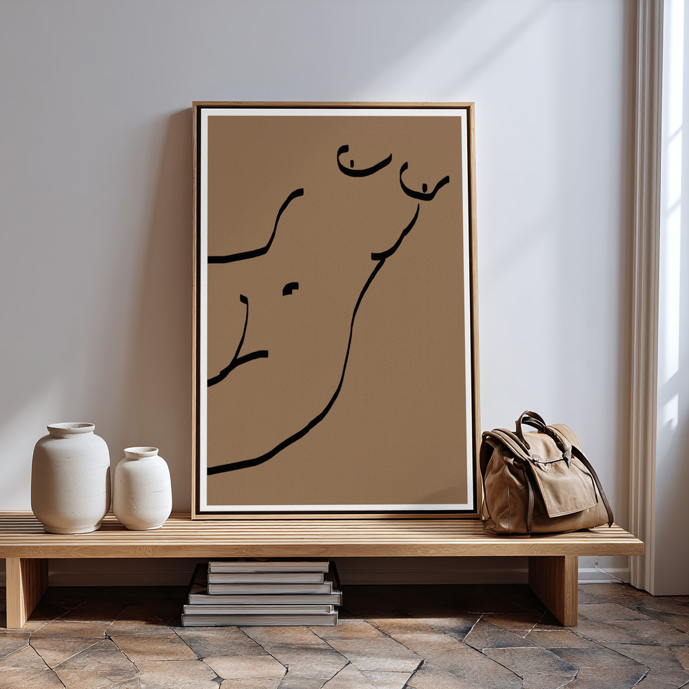 Canvas print - Woman in guest room