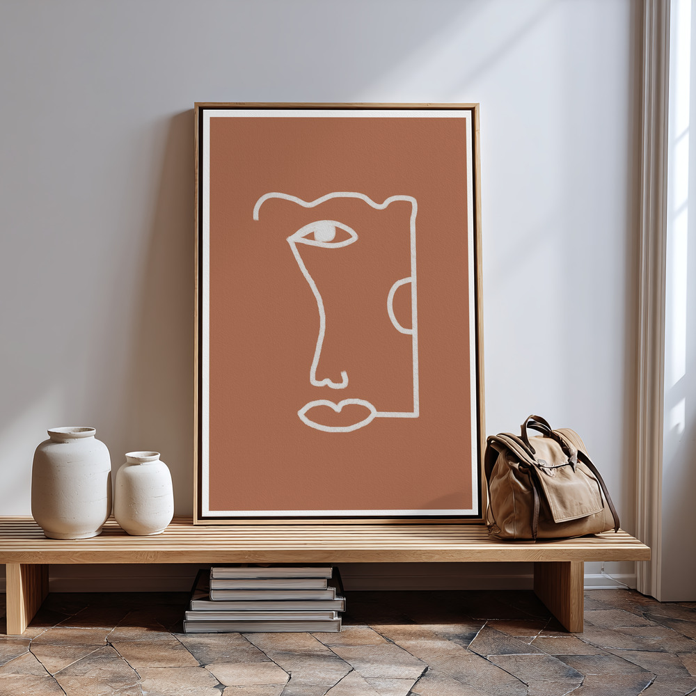 Canvas print - Abstract Head No2 in guest room