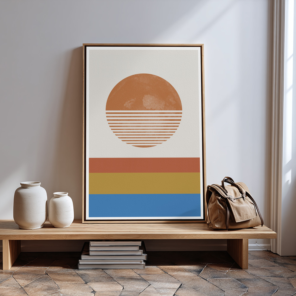 Canvas print - Retro Landscape in guest room