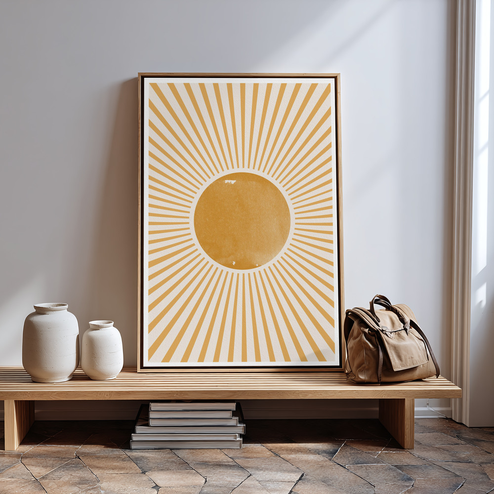 Canvas print - Boho Sun in guest room