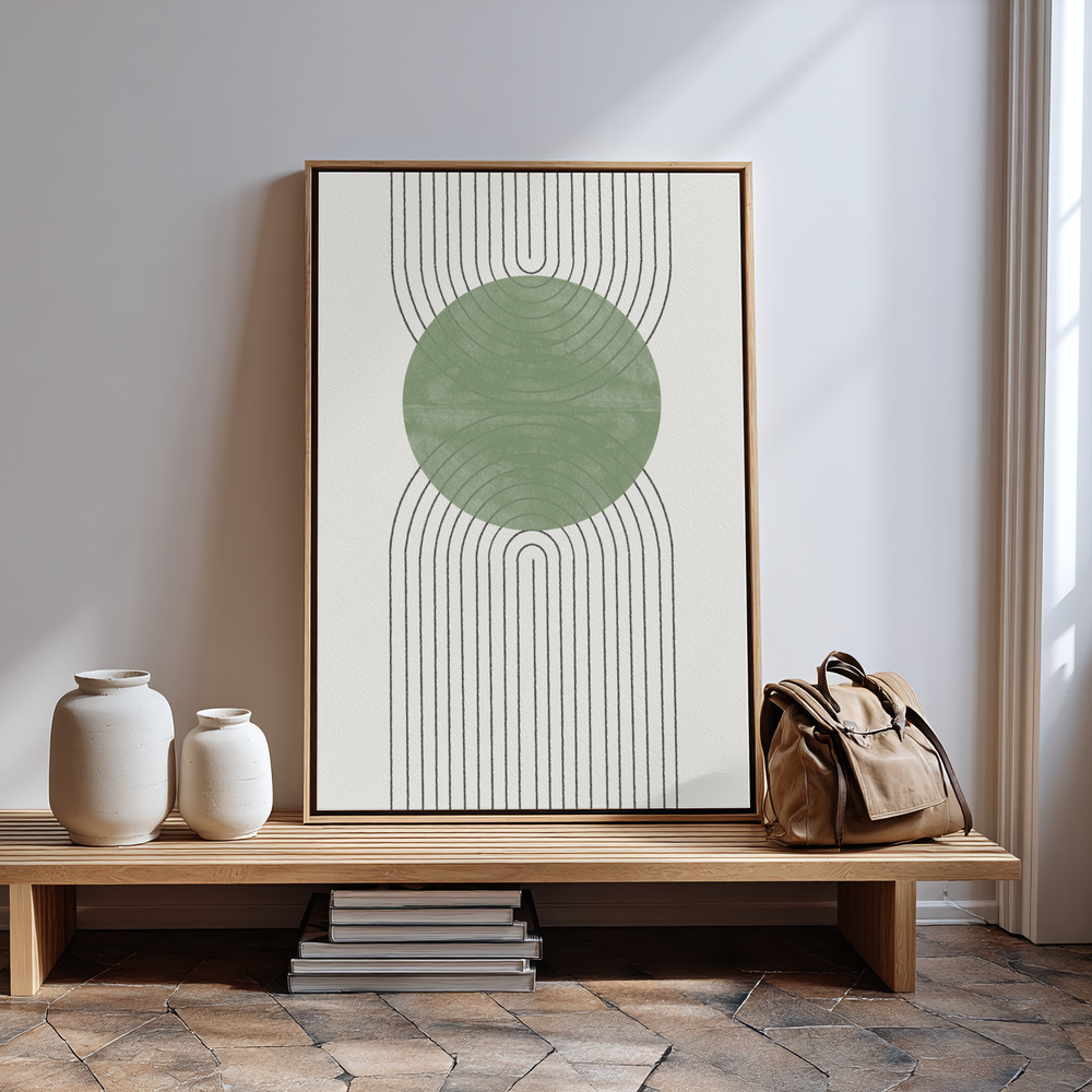 Canvas taulu - Green Moon No2. in guest room