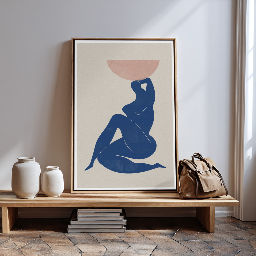 Canvas print - Vase and Woman in guest room