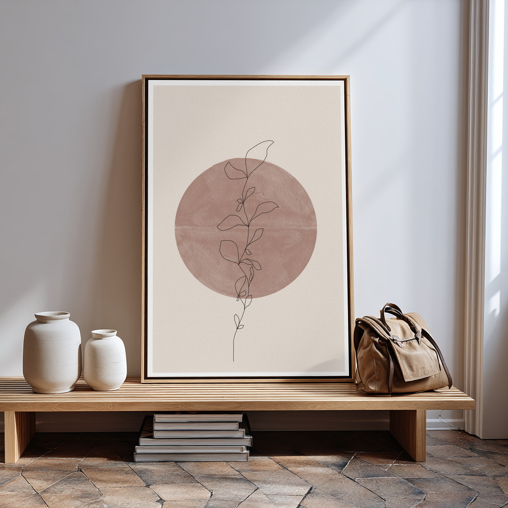 Canvas print - Line Flower in guest room