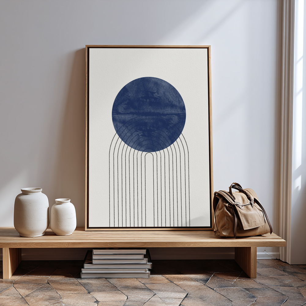 Canvas print - Blue Moon No2. in guest room