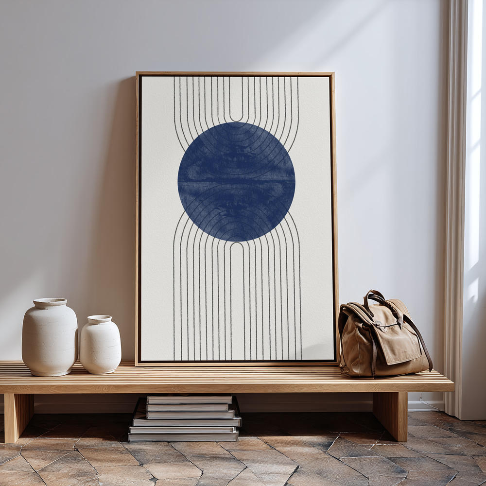 Canvas print - Blue Moon No1. in guest room