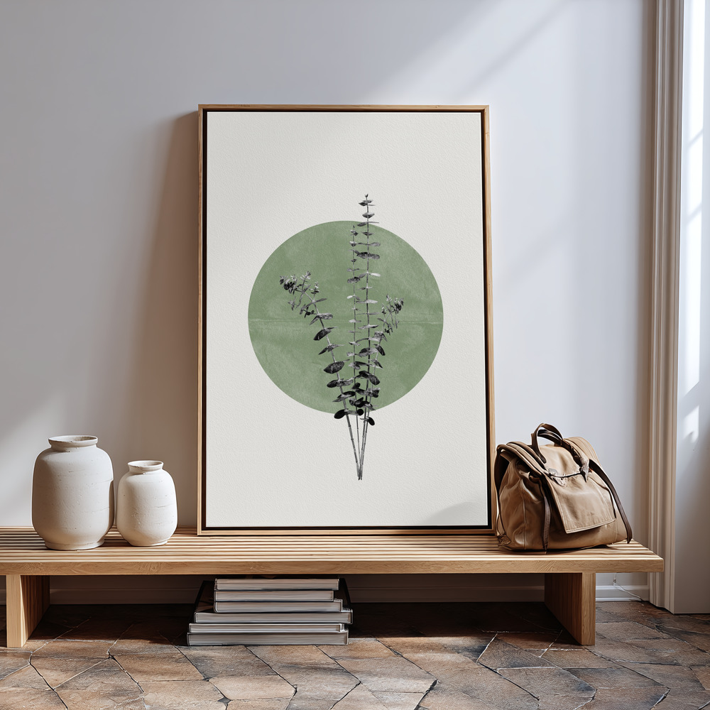Toile - Eucalyptus and Green Moon à l'entrée