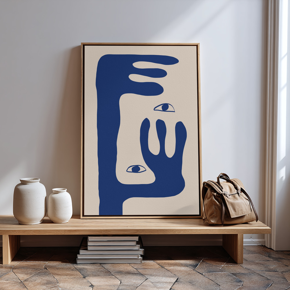 Canvas print - Abstract Face No1. in guest room
