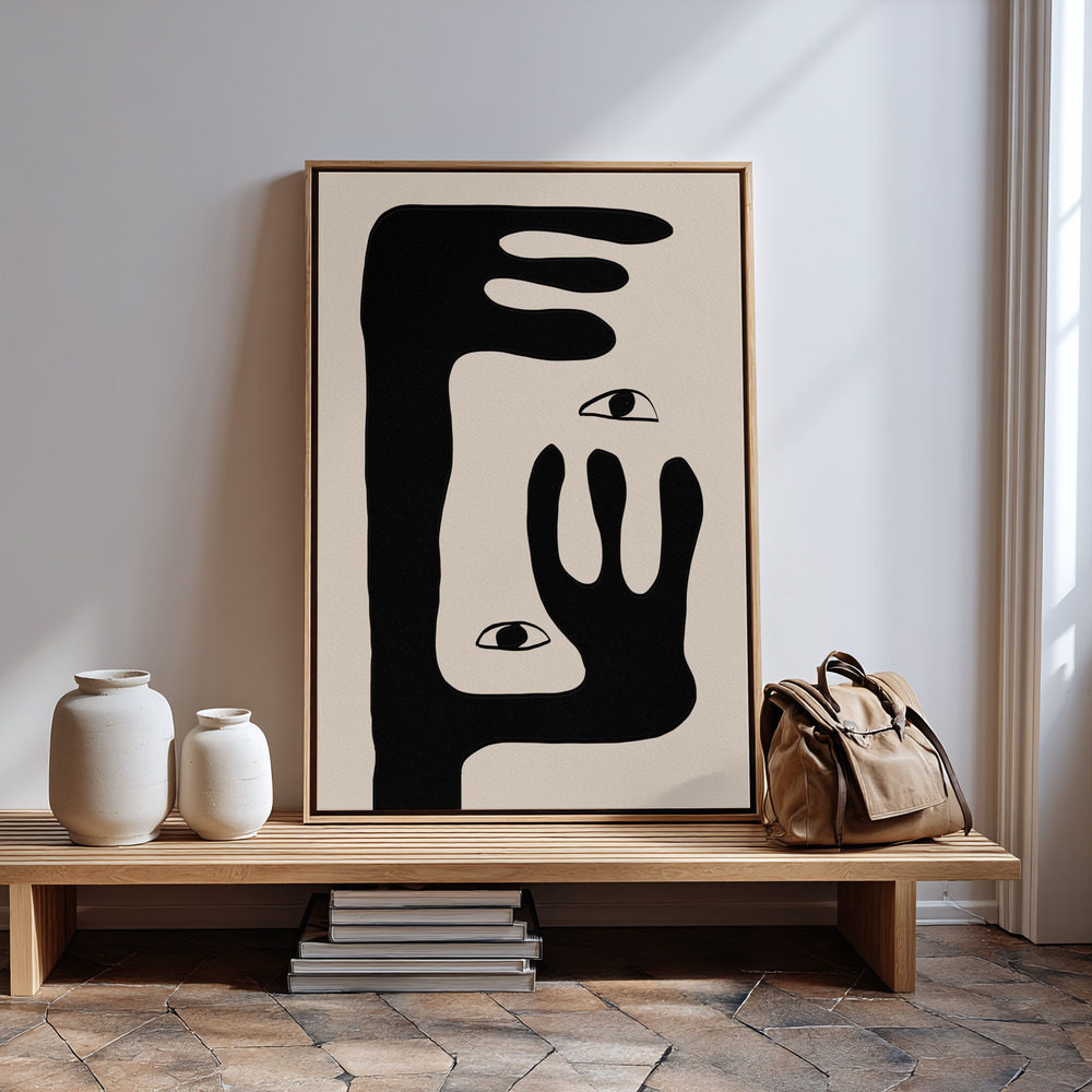 Canvas schilderi - Abstract Face No2. bij de ingang