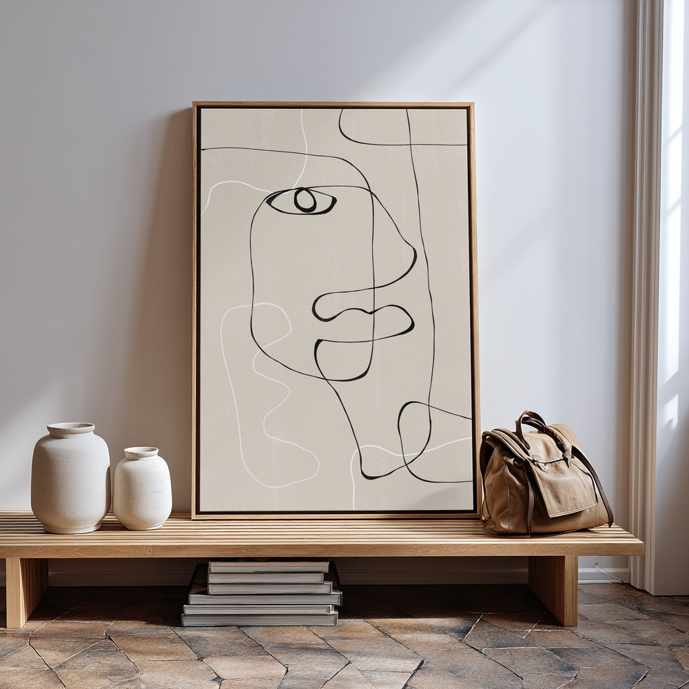 Canvastavla Abstract Face No1. - Tavla in guest room
