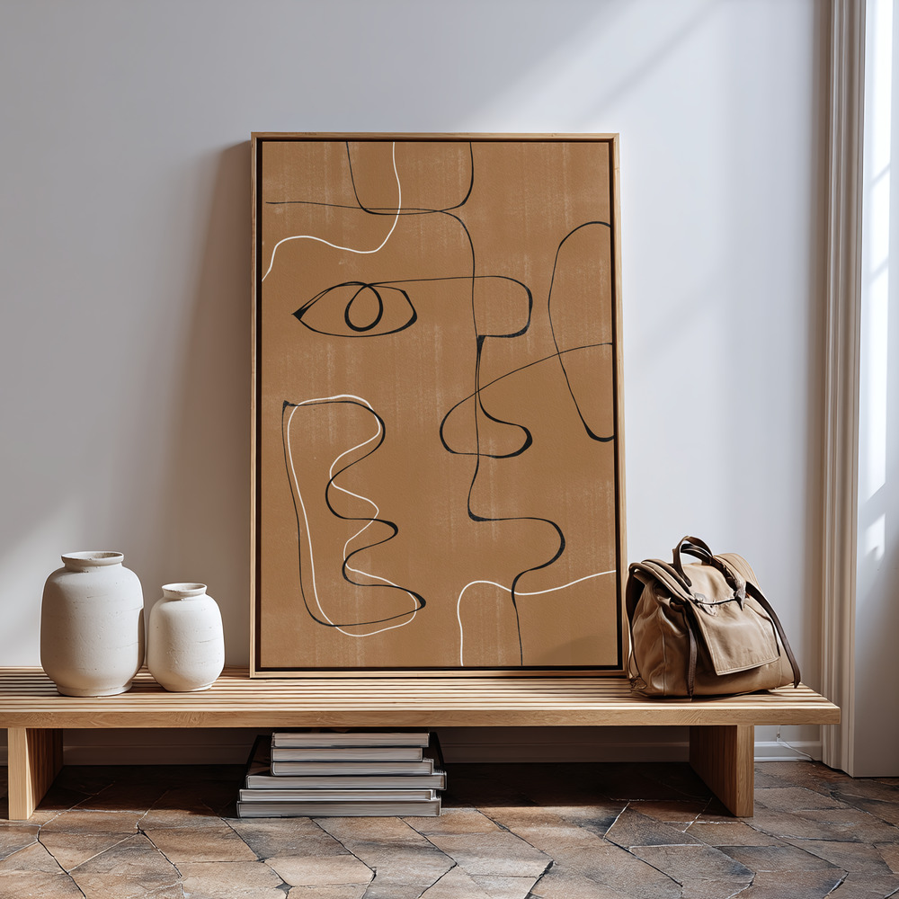 Canvas taulu - Abstract Face No3. sisäänkäynnin luona