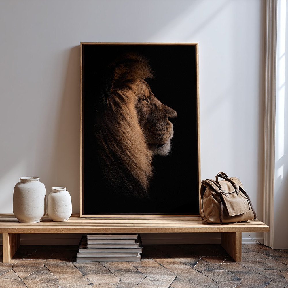 Canvas print - Sleeping King in guest room