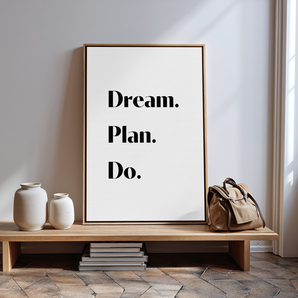 Canvas print - Dream Plan Do in guest room
