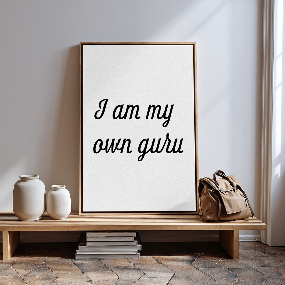 Canvas print - I am my own guru in guest room