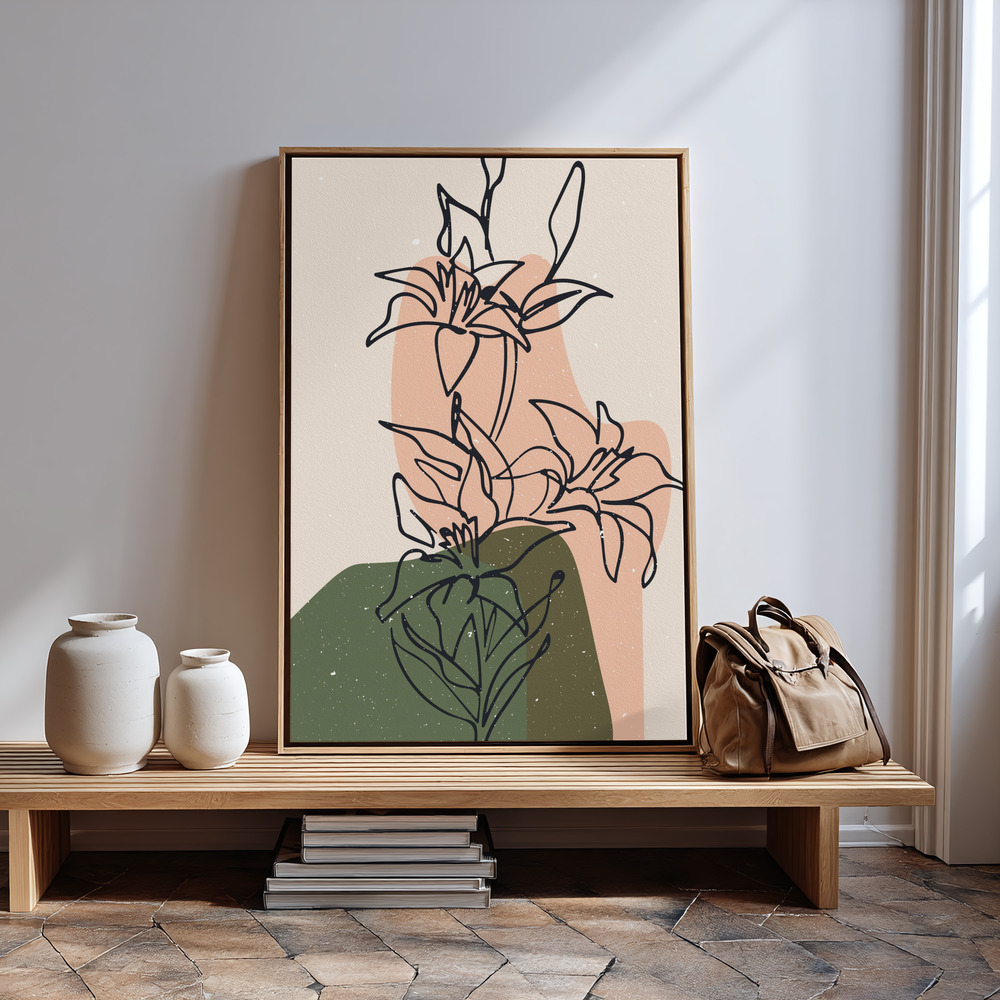 Canvas print - Abstract composition 17 in guest room