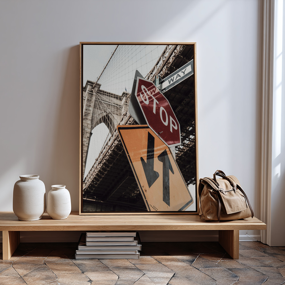 Canvas print - Brooklyn Bridge Stop in guest room